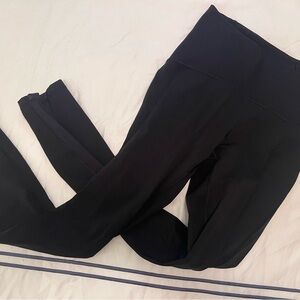 Lululemon Black Leggings with Mesh on Calves Size 4